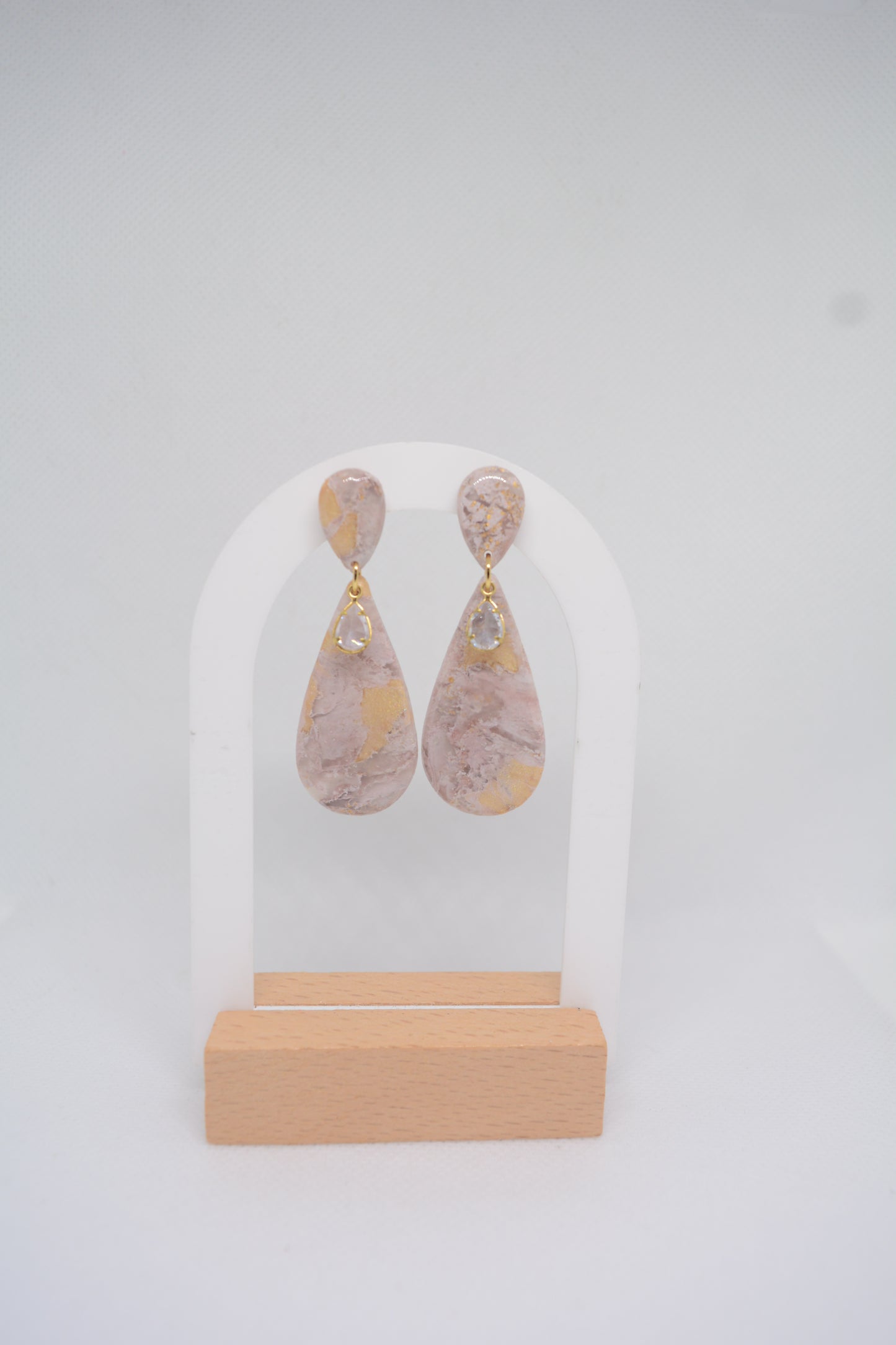 Drop oorbellen 'Gris'