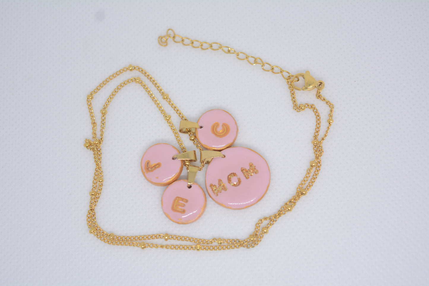 Naam ketting 4 bedels