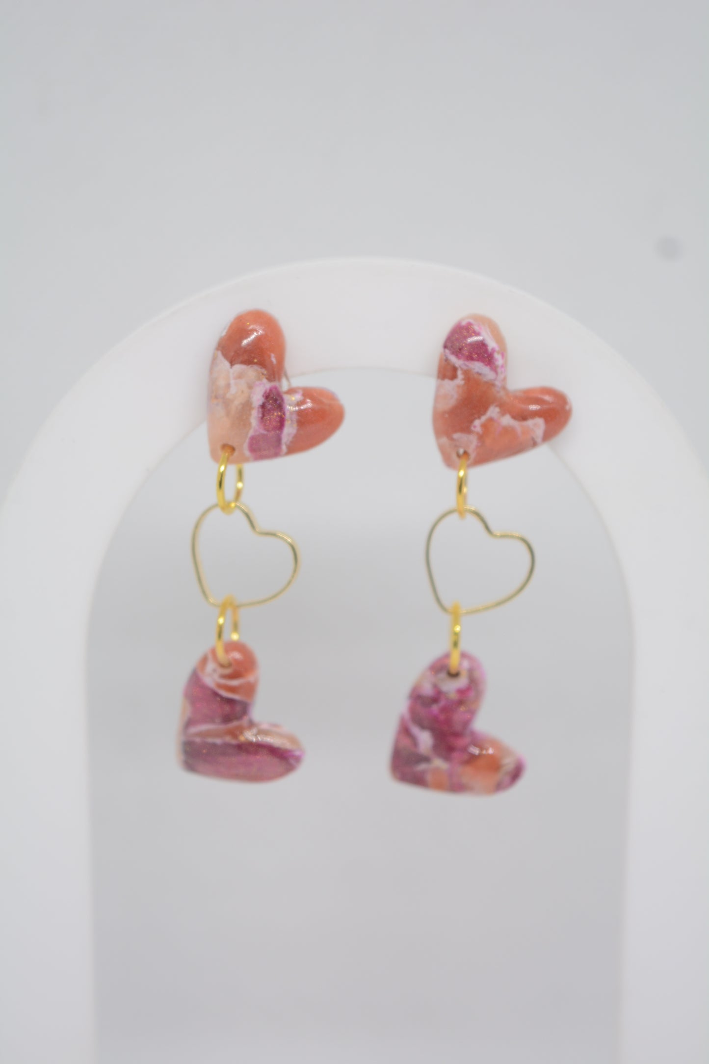 Oorbellen hartjes rood