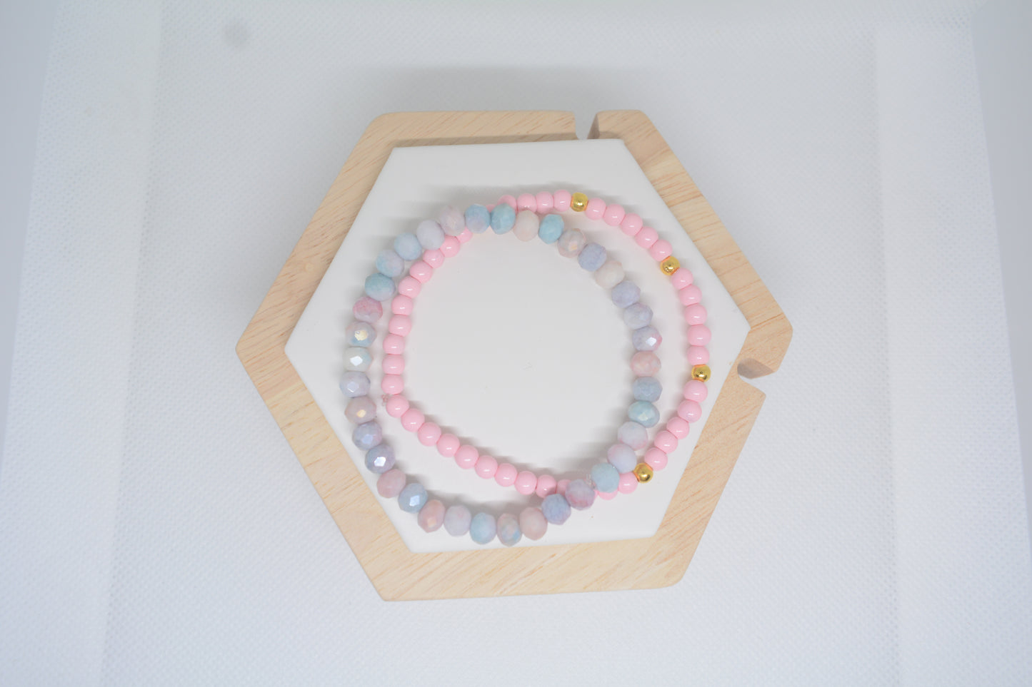 Armband roze en blauw