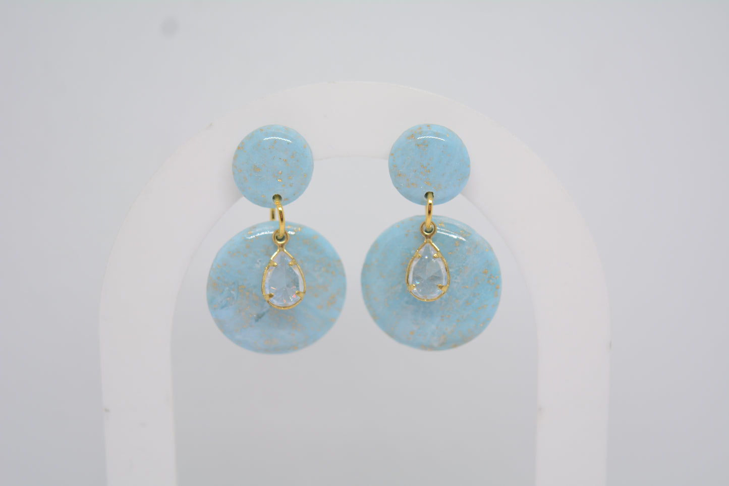 Lady oorbellen blauw