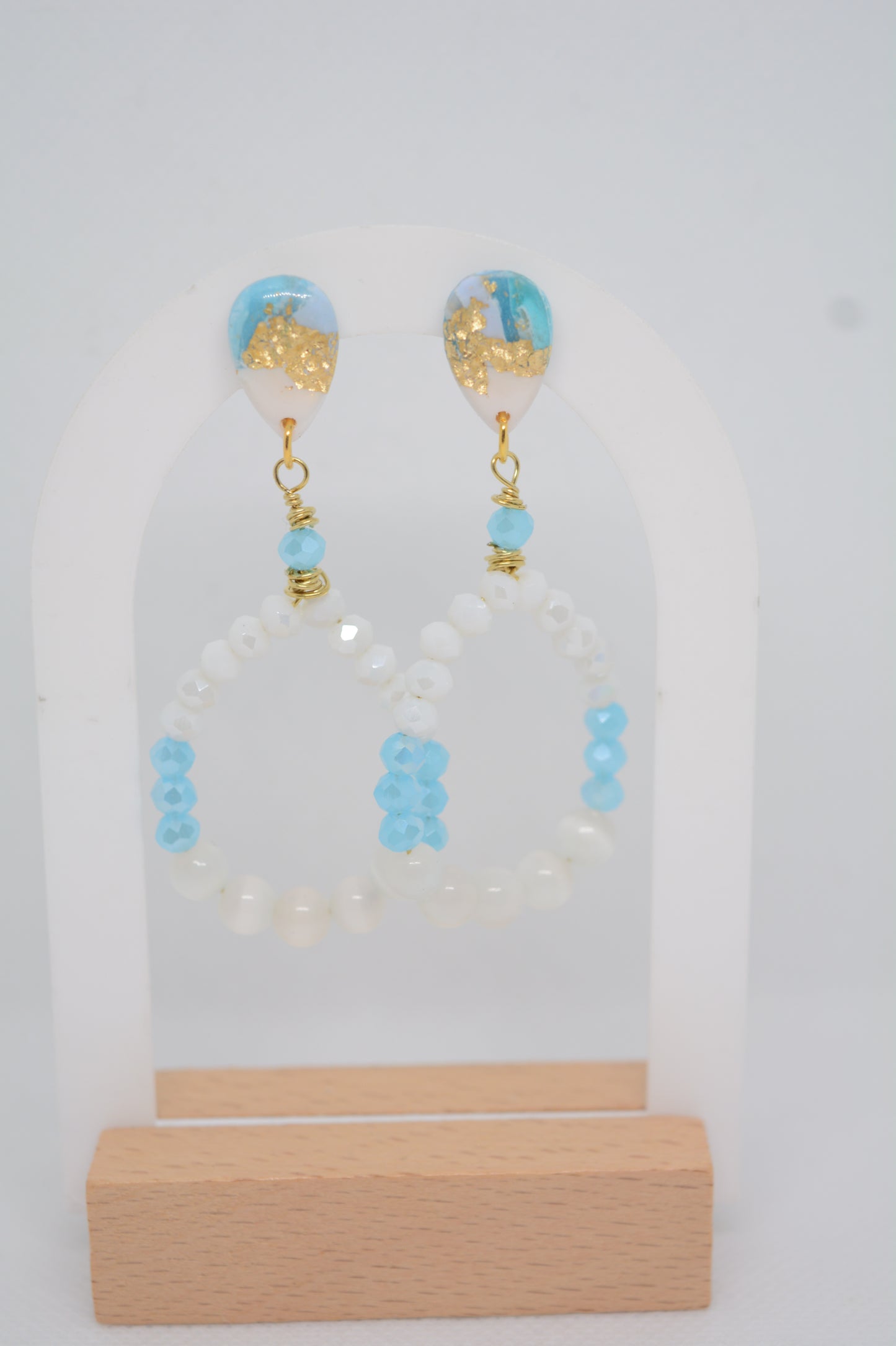 Bon bon oorbellen blauw