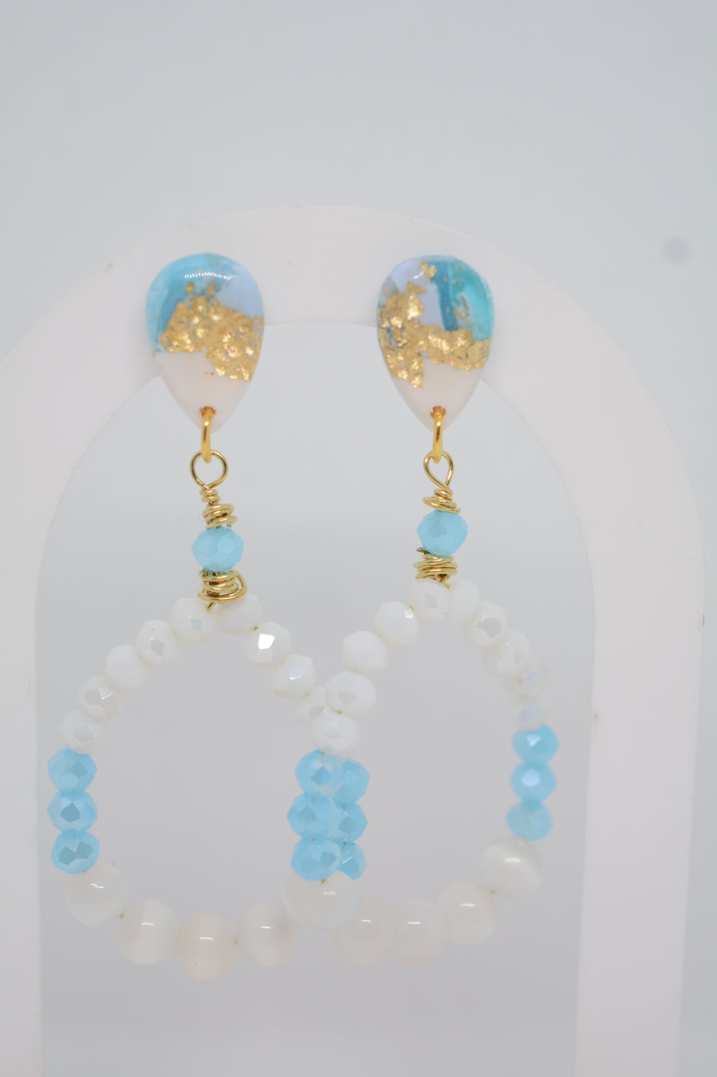 Bon bon oorbellen blauw