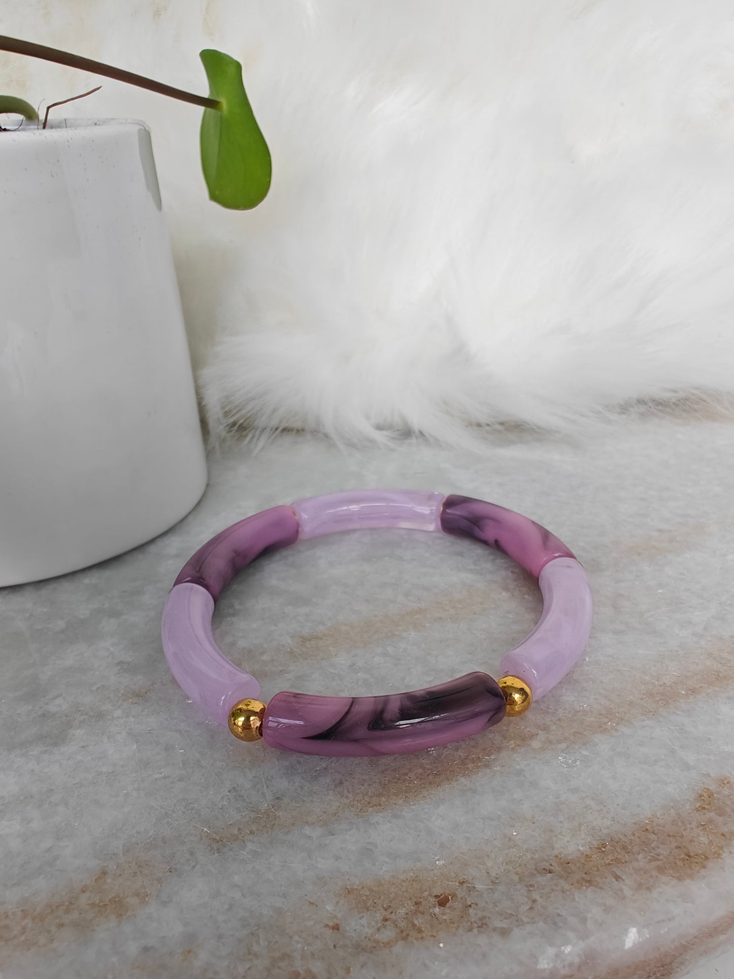 Tube armband Roze
