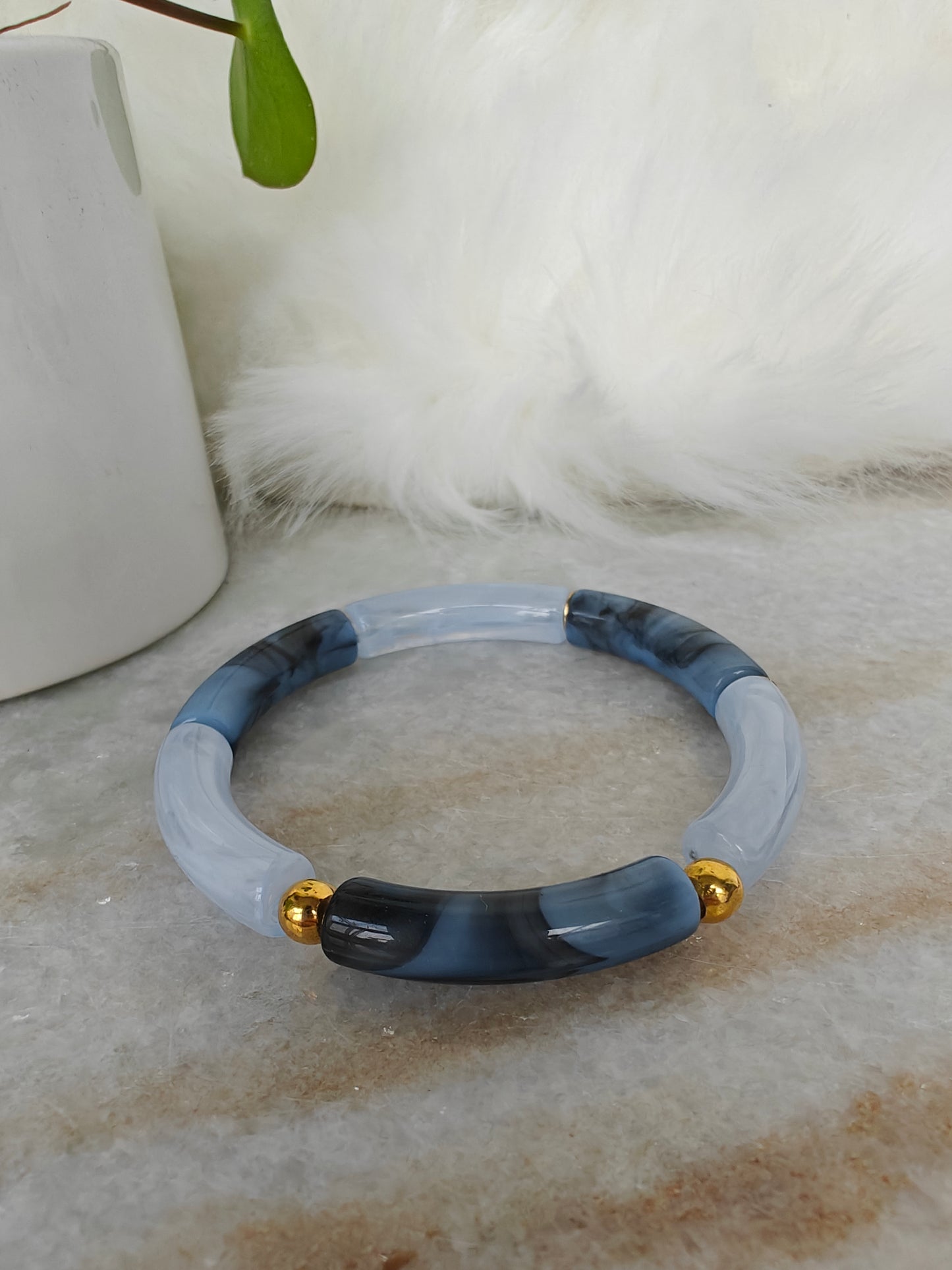 Tube armband blauw
