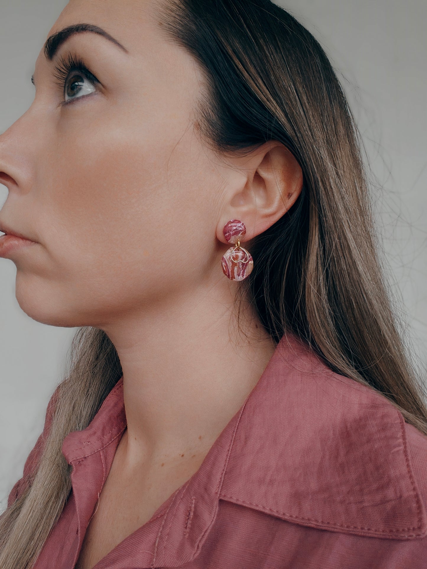 Lady oorbellen rood
