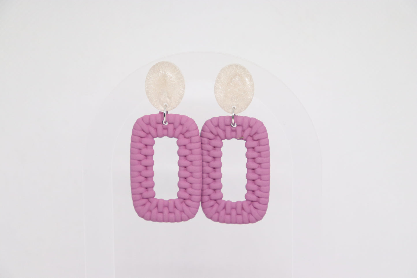 Luna Loop oorbellen Lavendel Mist