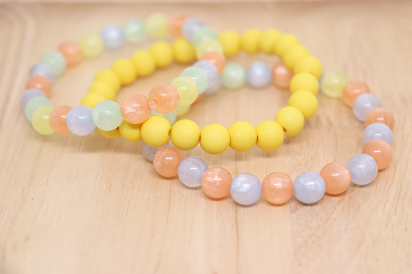 3 delig armband geel