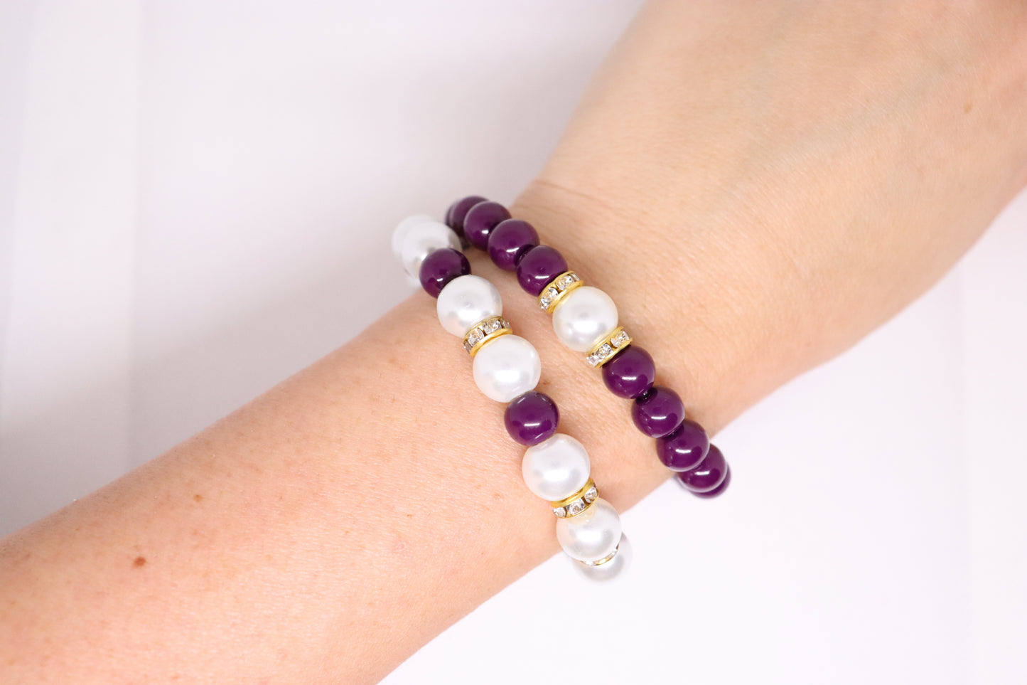 Armbandjes set aubergine