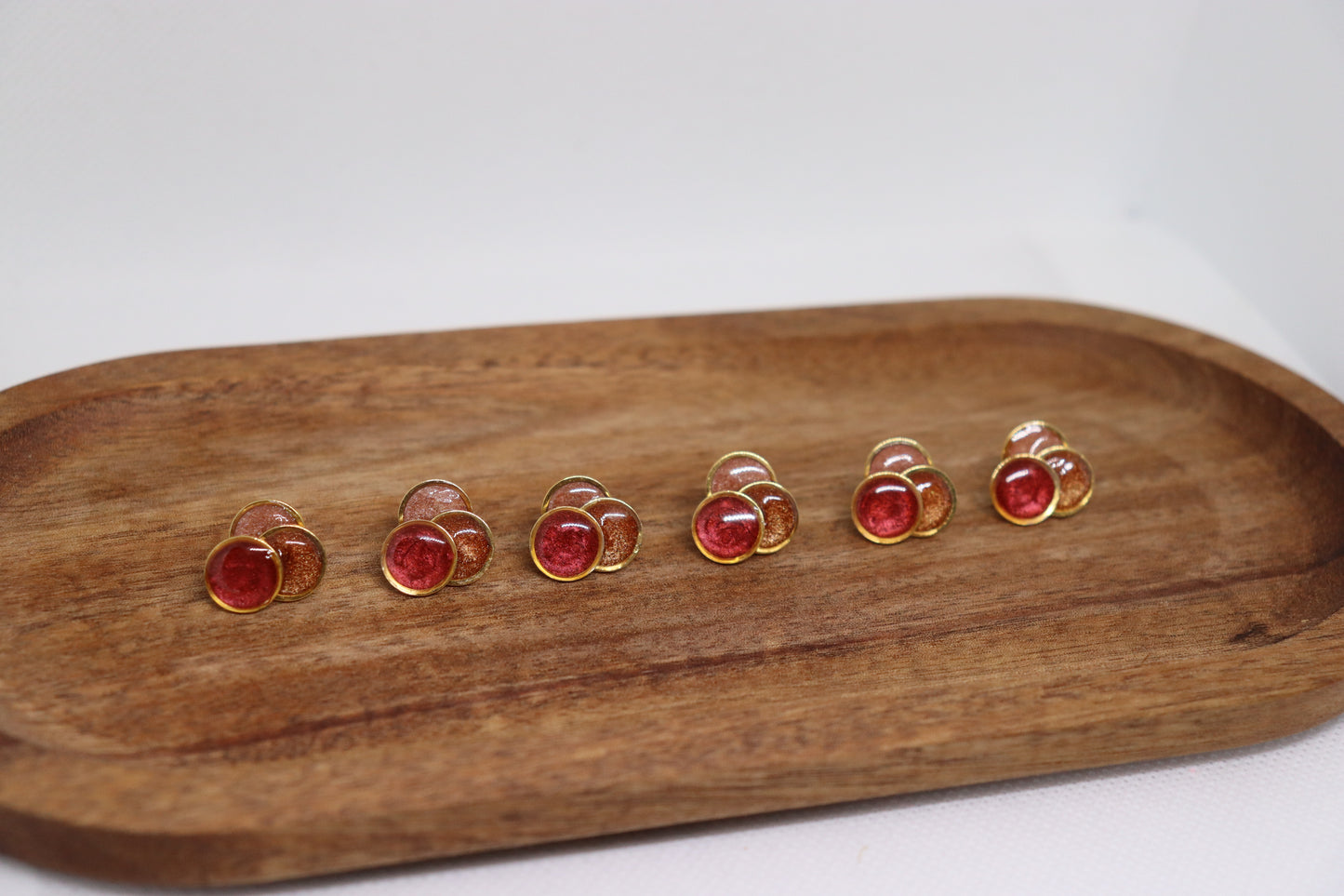 Oorbellen Vivienne Studs rood