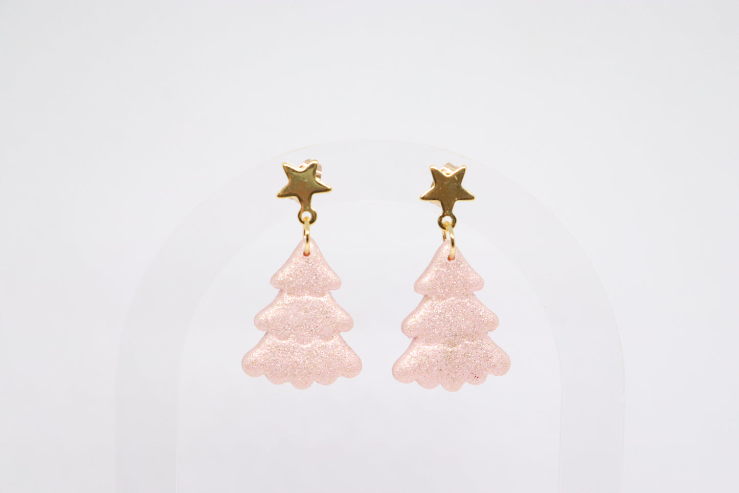 Roze kerstboomoorbellen ster