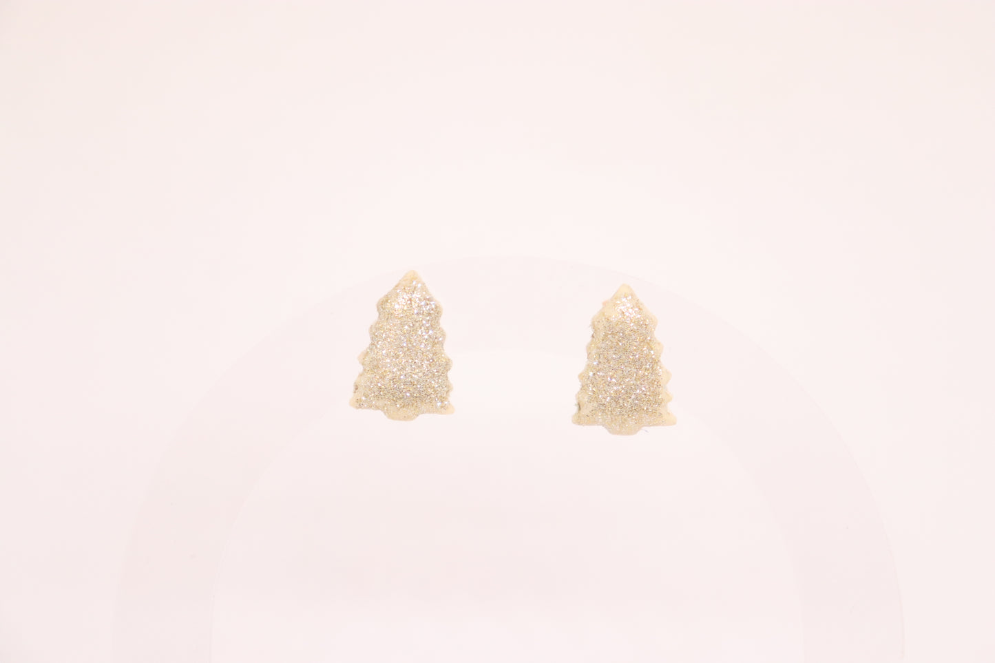 Beige kerstboom studs