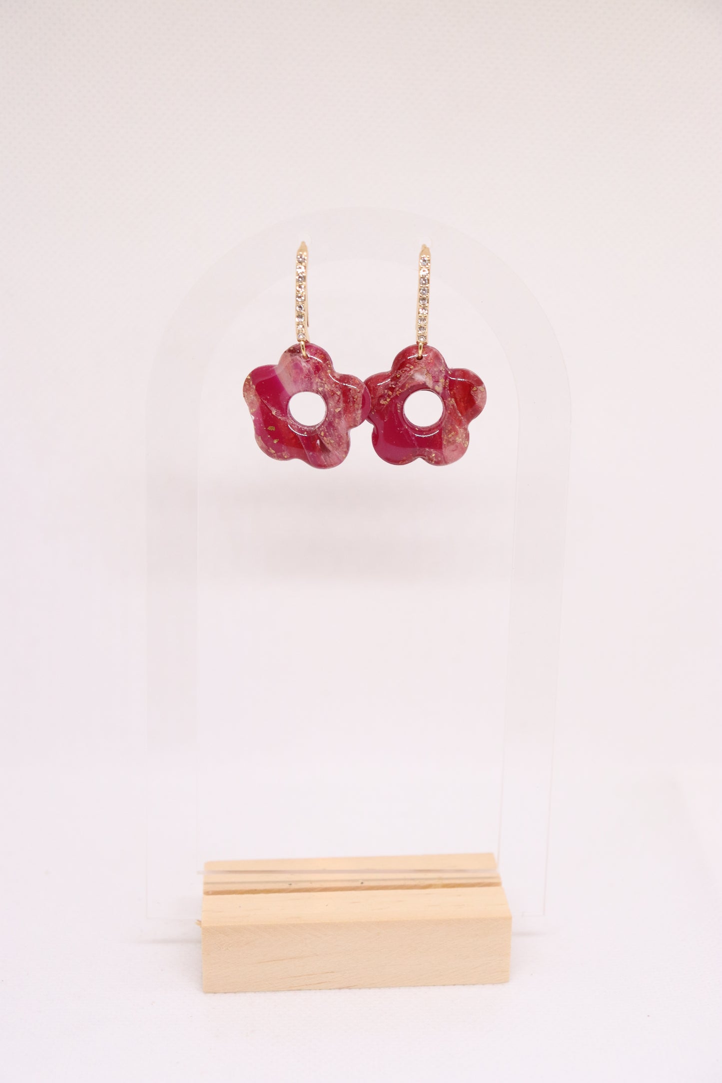 Bordeaux oorbellen blossom