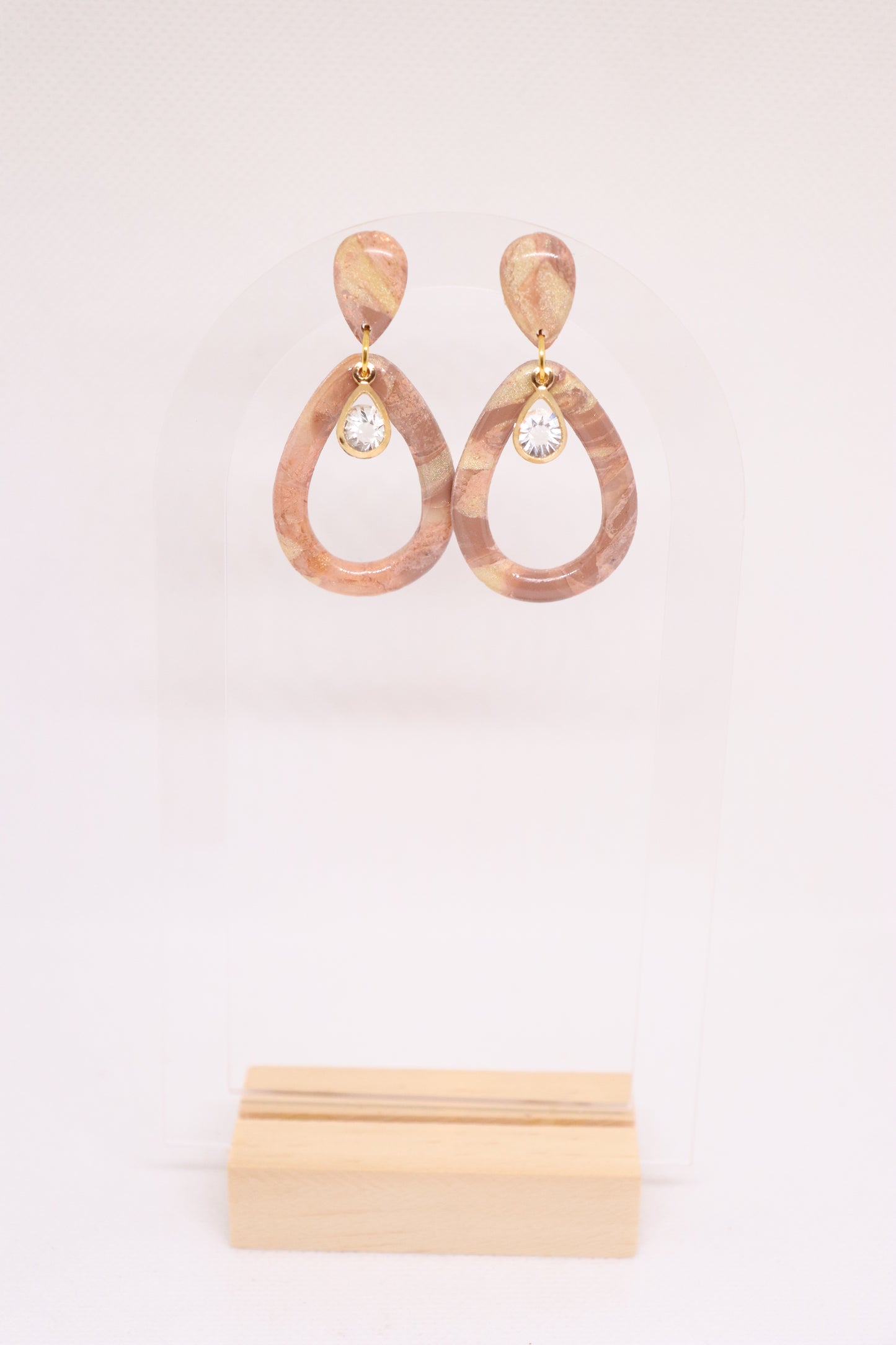 Beige oorbellen Ella