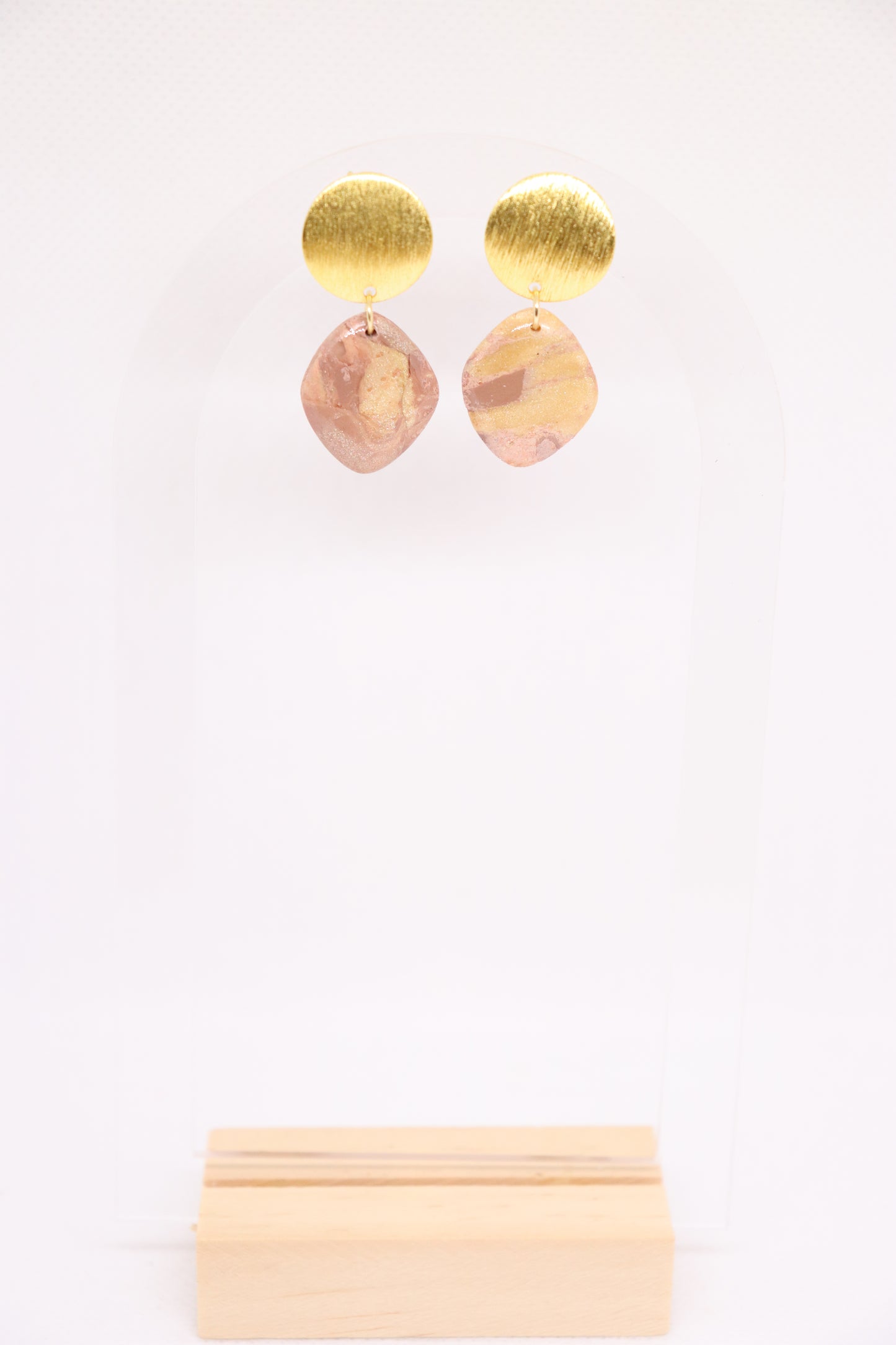 Beige oorbellen Gaëlle