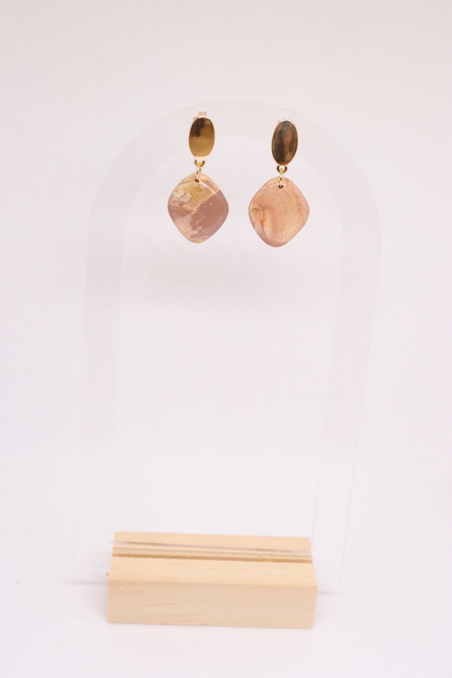 Beige oorbellen Gaëlle