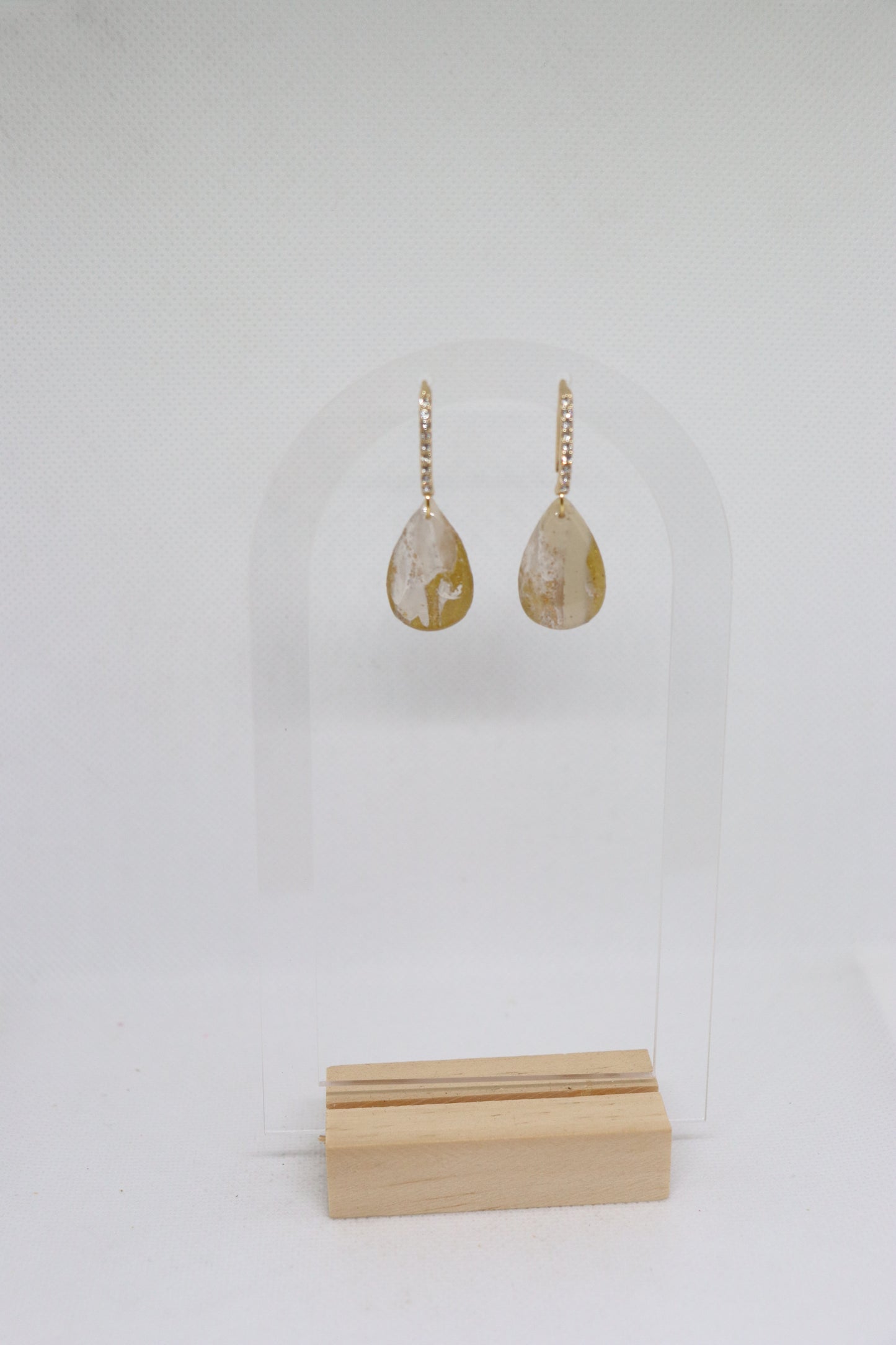 Beige gouden oorbellen Laura