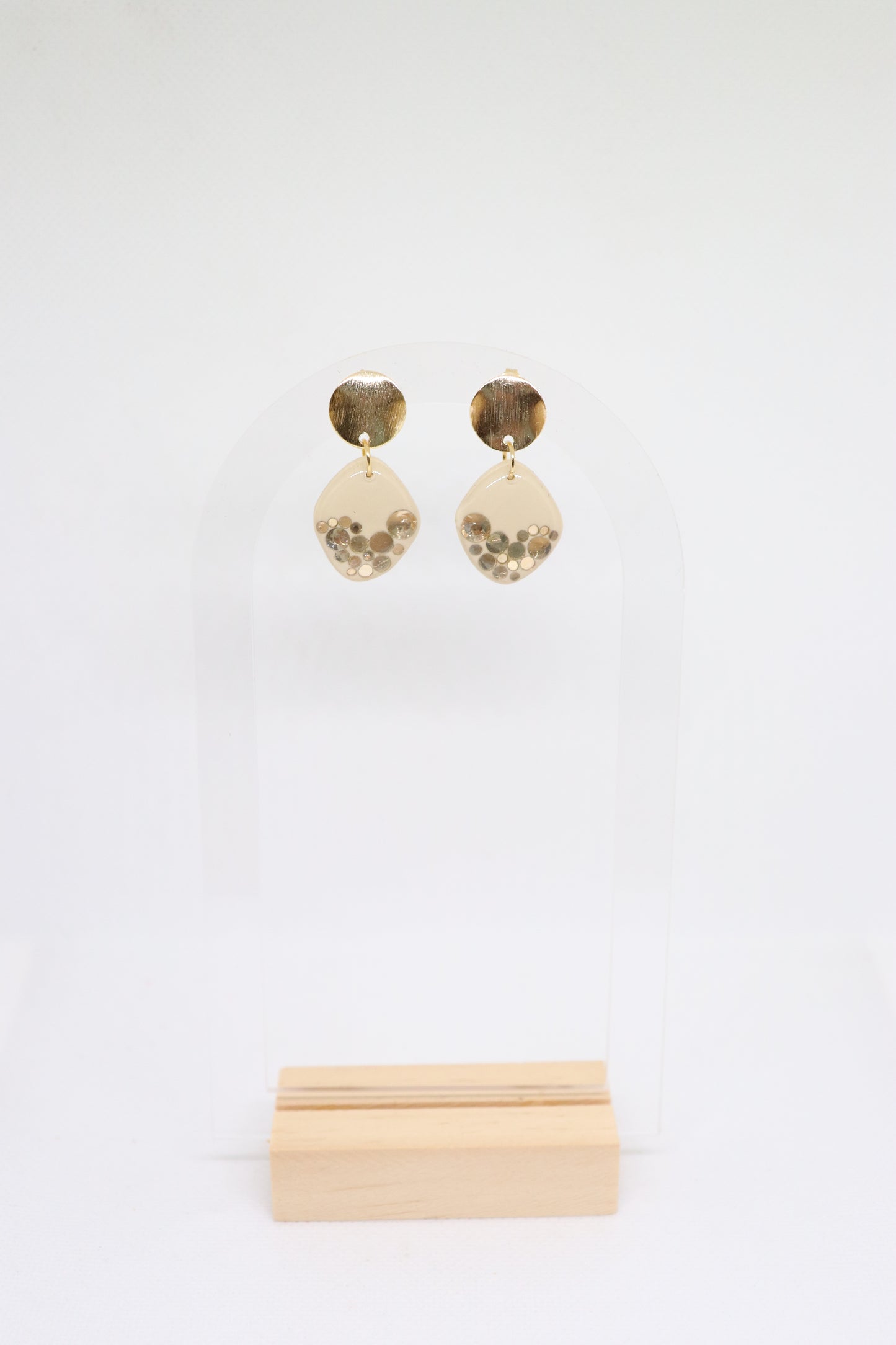 Beige oorbellen Gaëlle