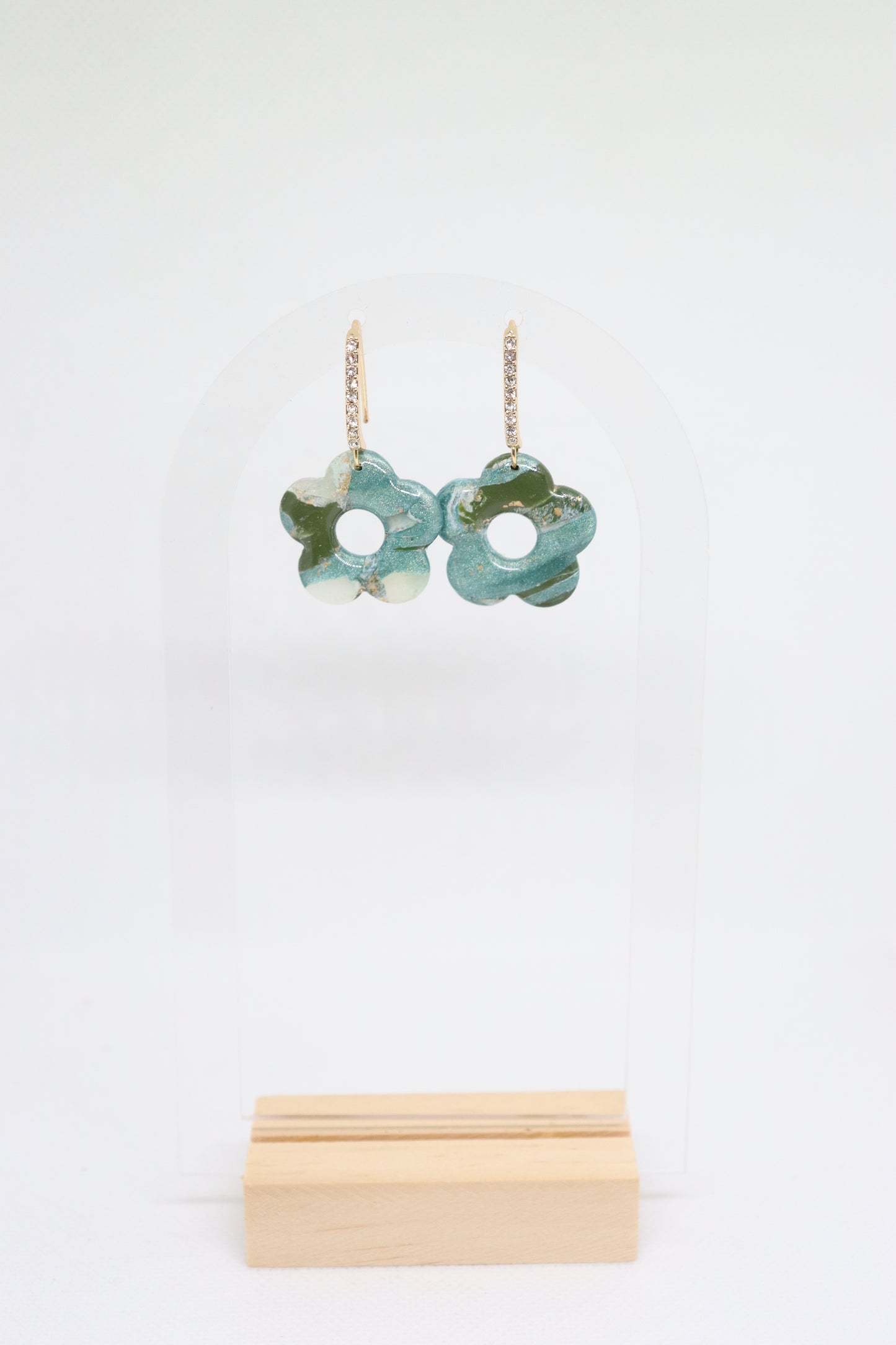 Groene oorbellen Blossom