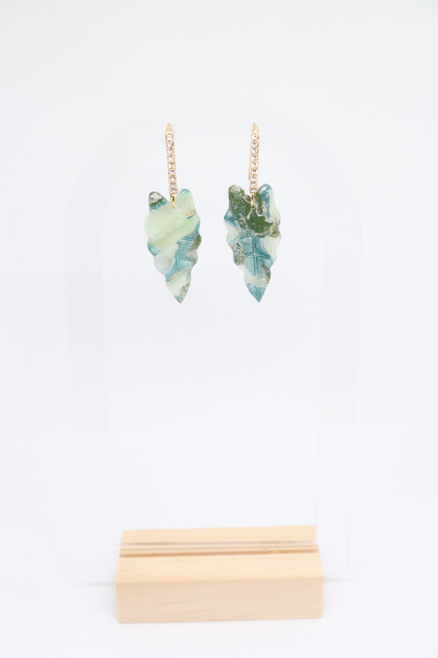 Groene oorbellen Charlotte