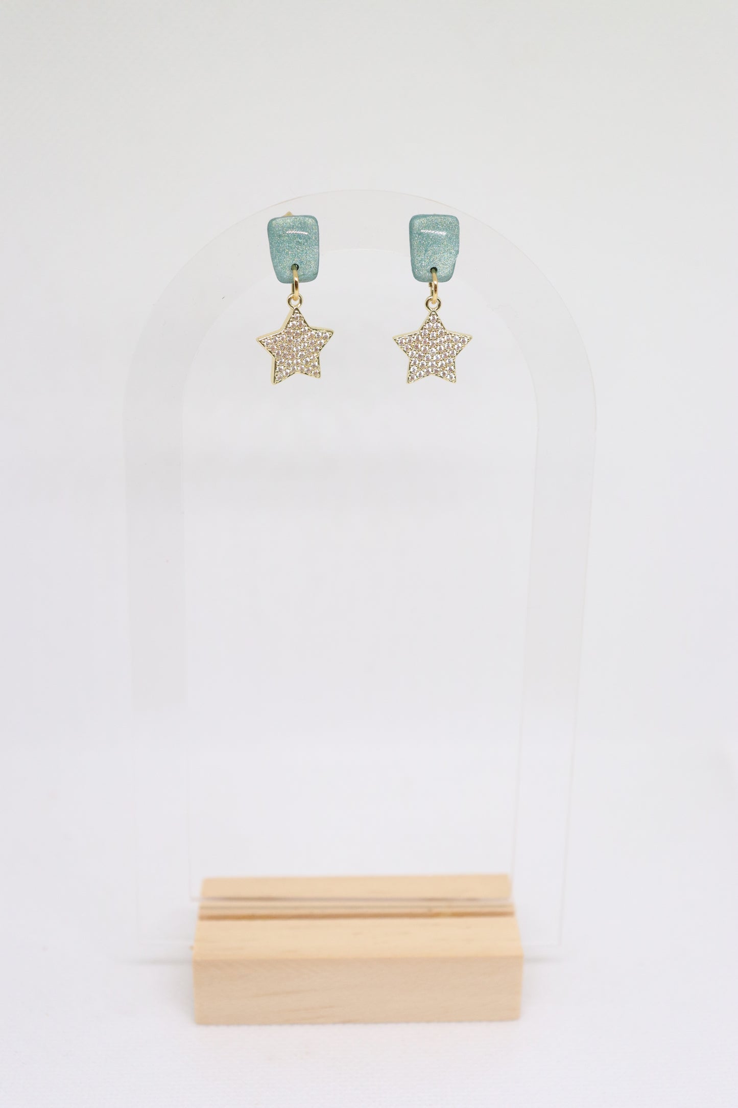 Groene oorbellen Starlight