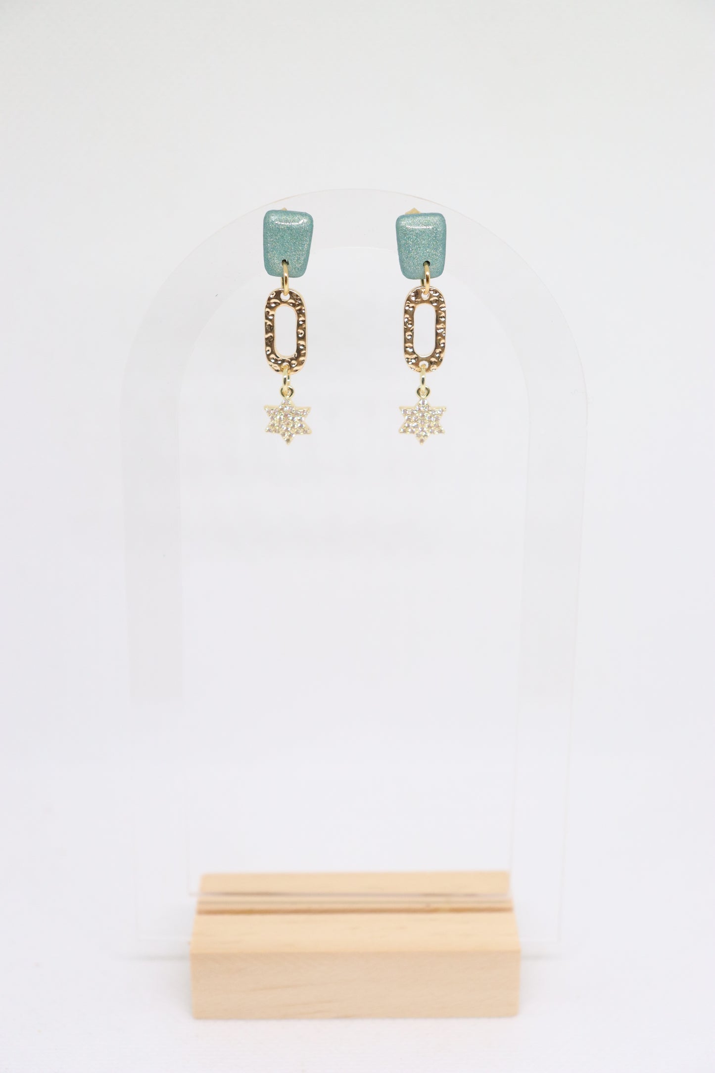 Groene oorbellen Mara