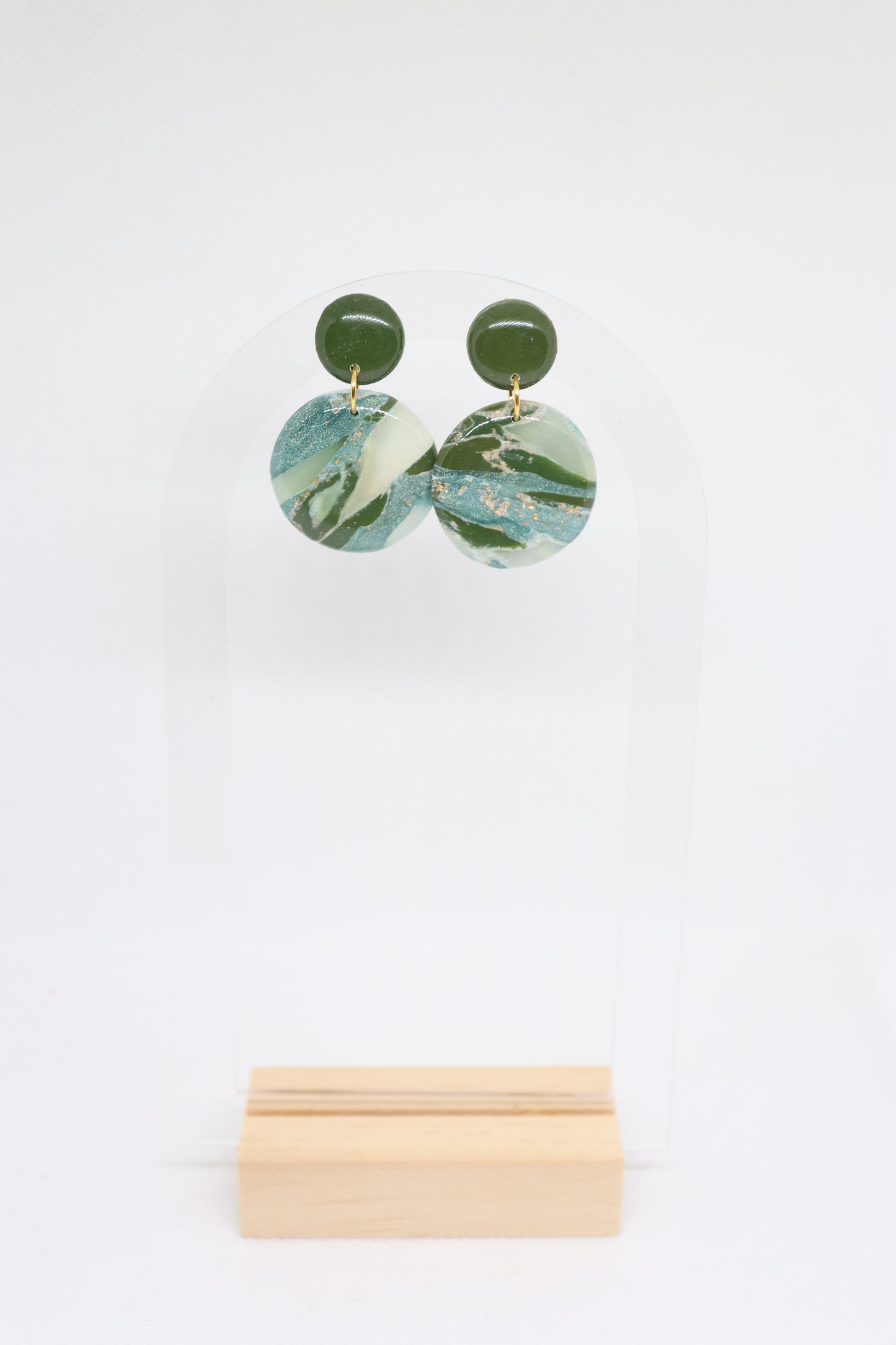 Groene oorbellen big Lady