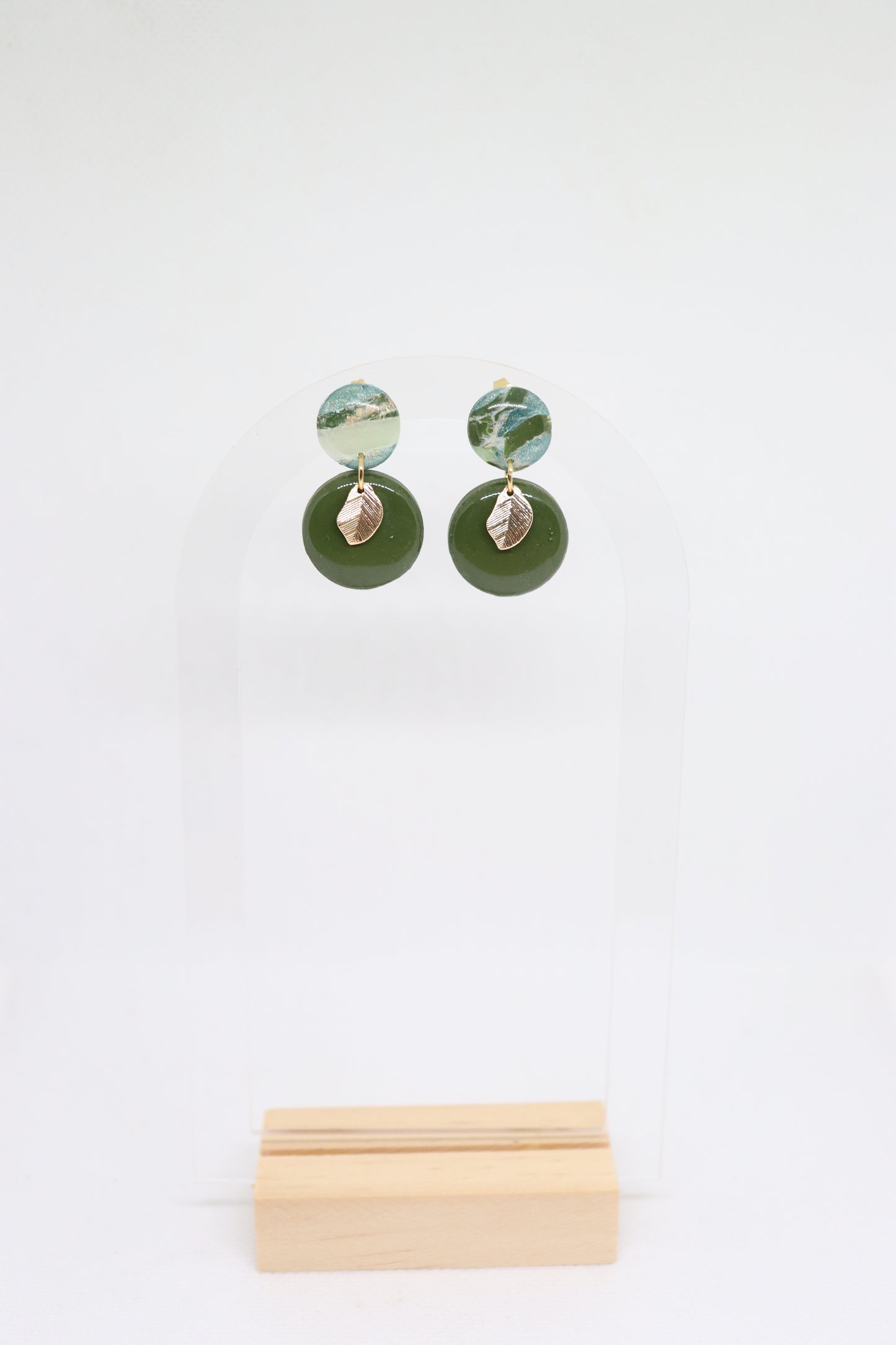 Groene oorbellen Lady