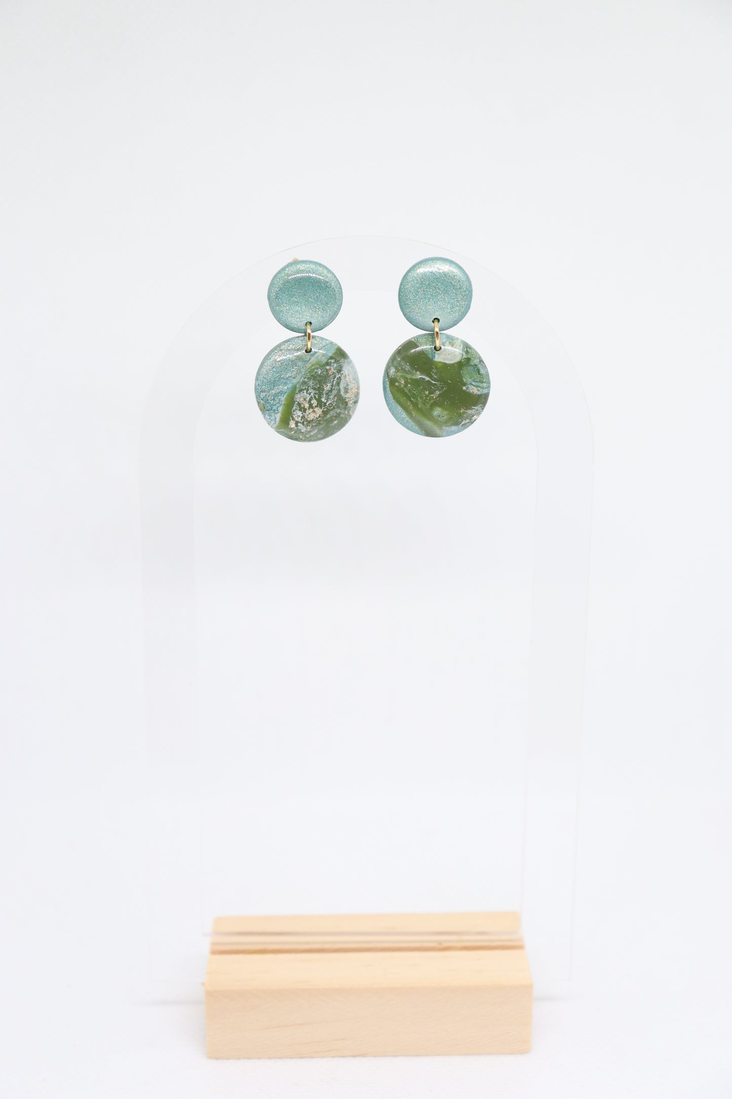 Groene oorbellen Lady