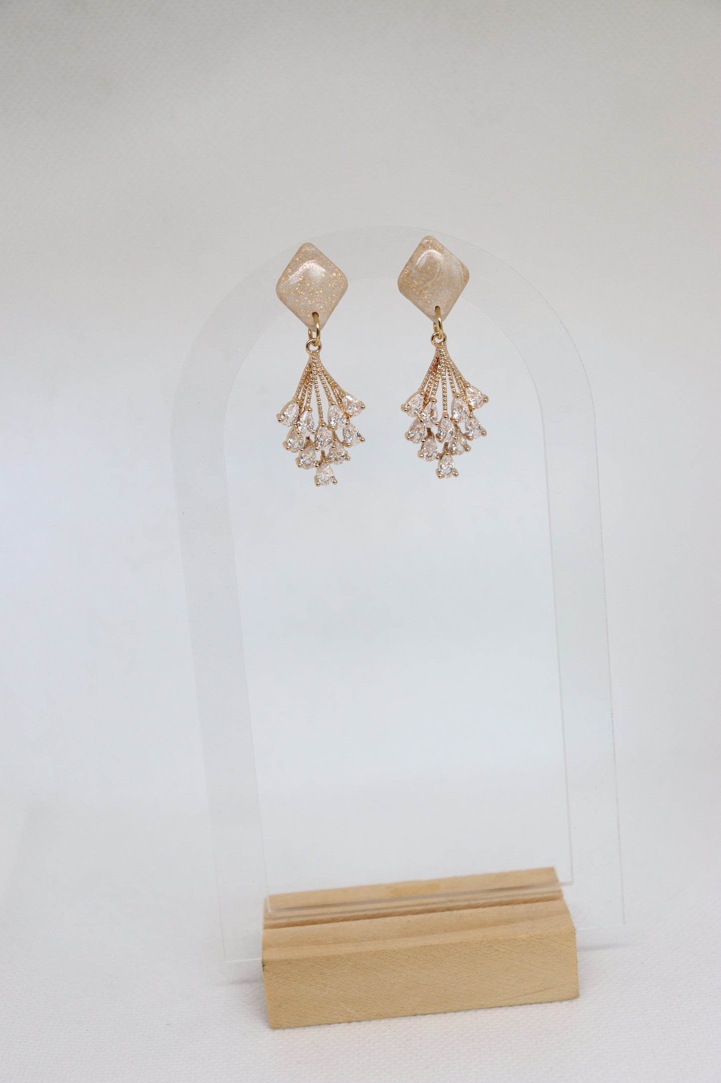 Florence oorbellen beige