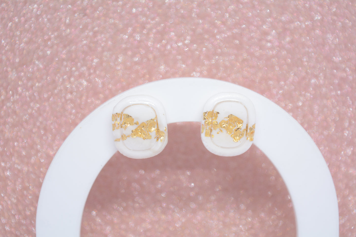 Studs mini wit met goud