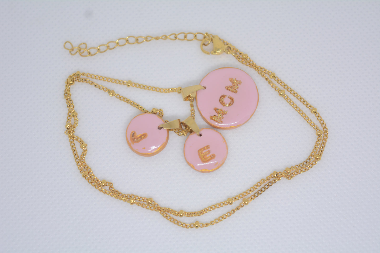 Naam ketting 3 bedels