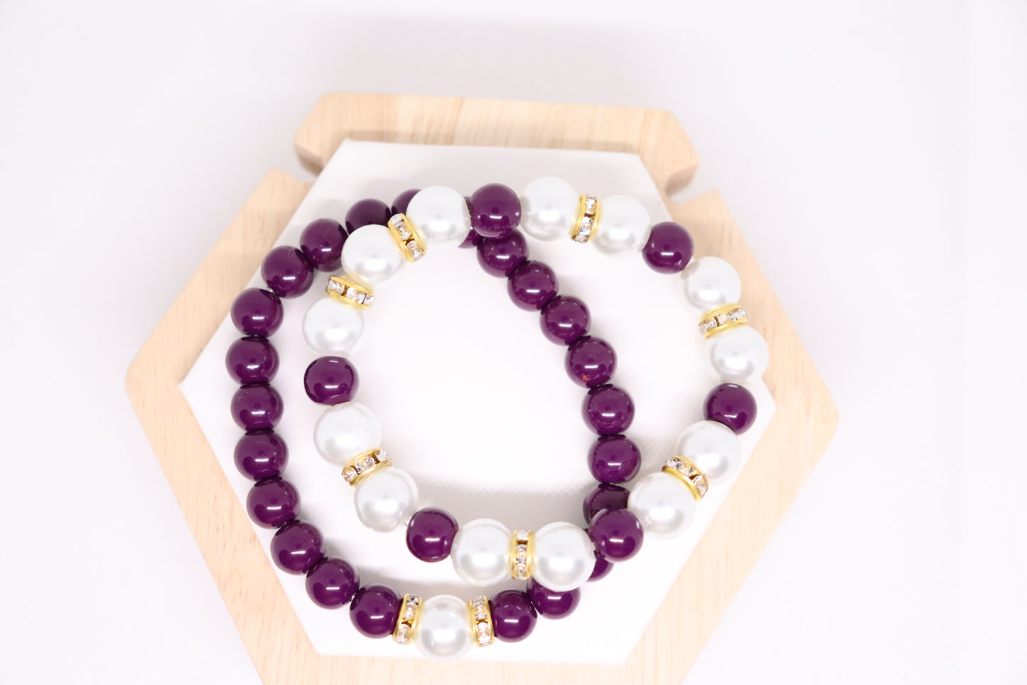 Armbandjes set aubergine