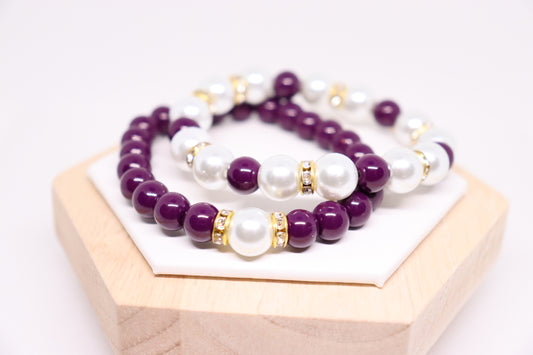 Armbandjes set aubergine
