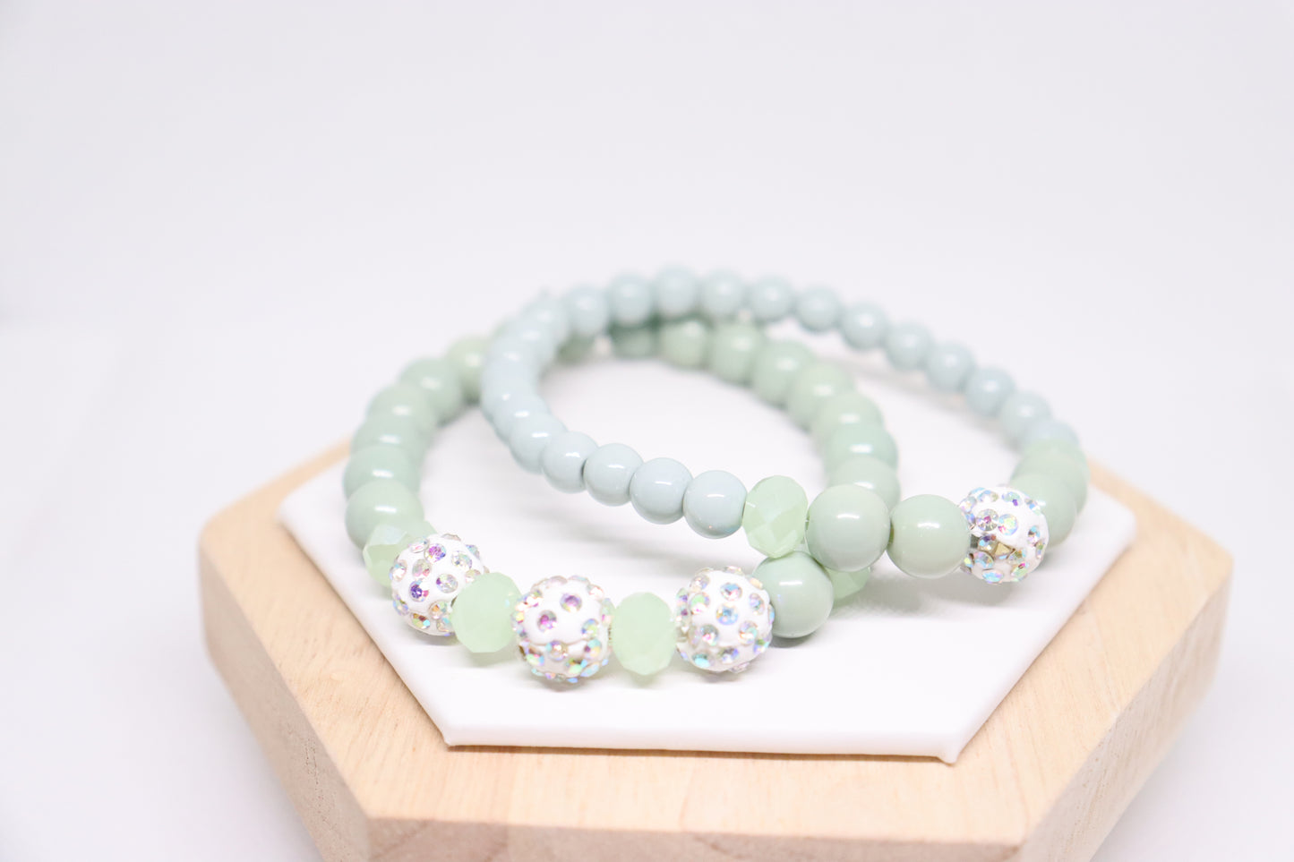 Armbandjes set mintgroen