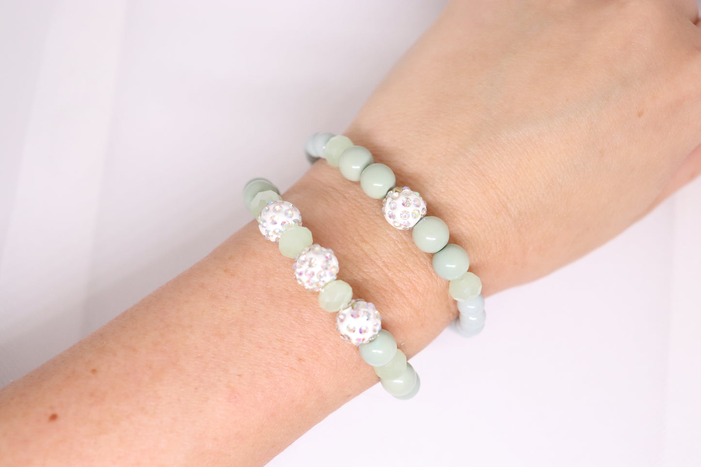Armbandjes set mintgroen
