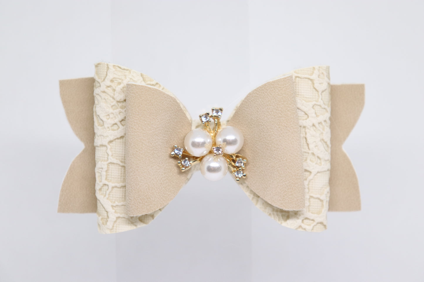 Haarjuweel taupe flower