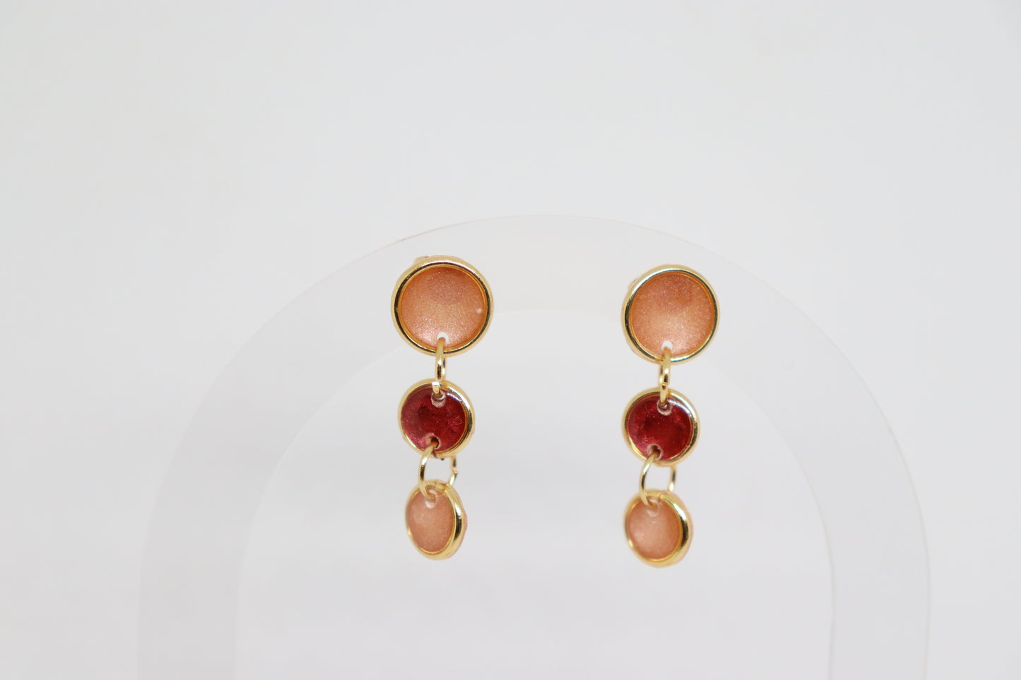 Oorbellen Vivienne Duo rood