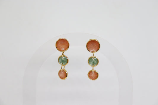 Oorbellen Vivienne Duo lichtgroen