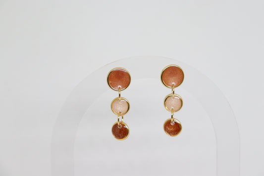 Oorbellen Vivienne Duo Wit/bruin