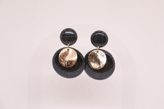 Zwarte oorbellen Big Lady