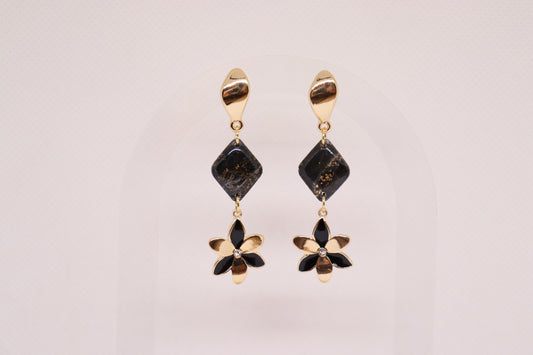 Zwarte oorbellen Lux