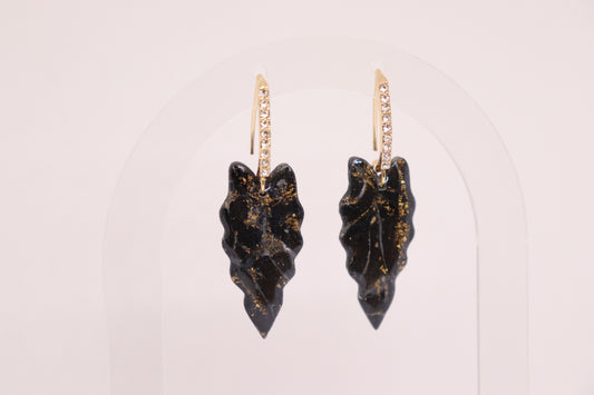 Zwarte oorbellen Charlotte