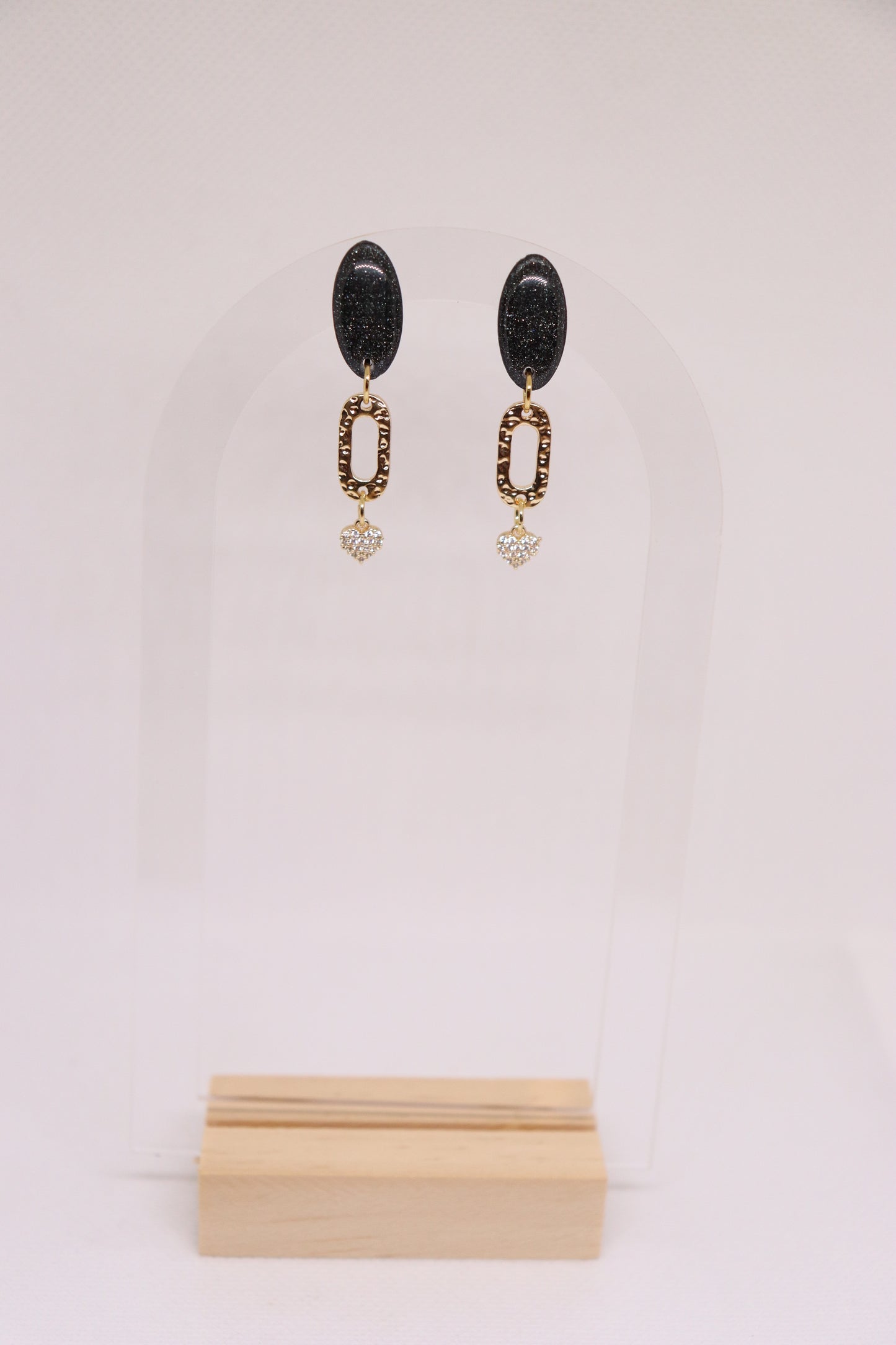 Zwarte oorbellen Liz