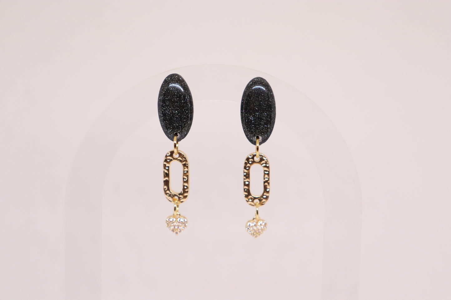 Zwarte oorbellen Liz