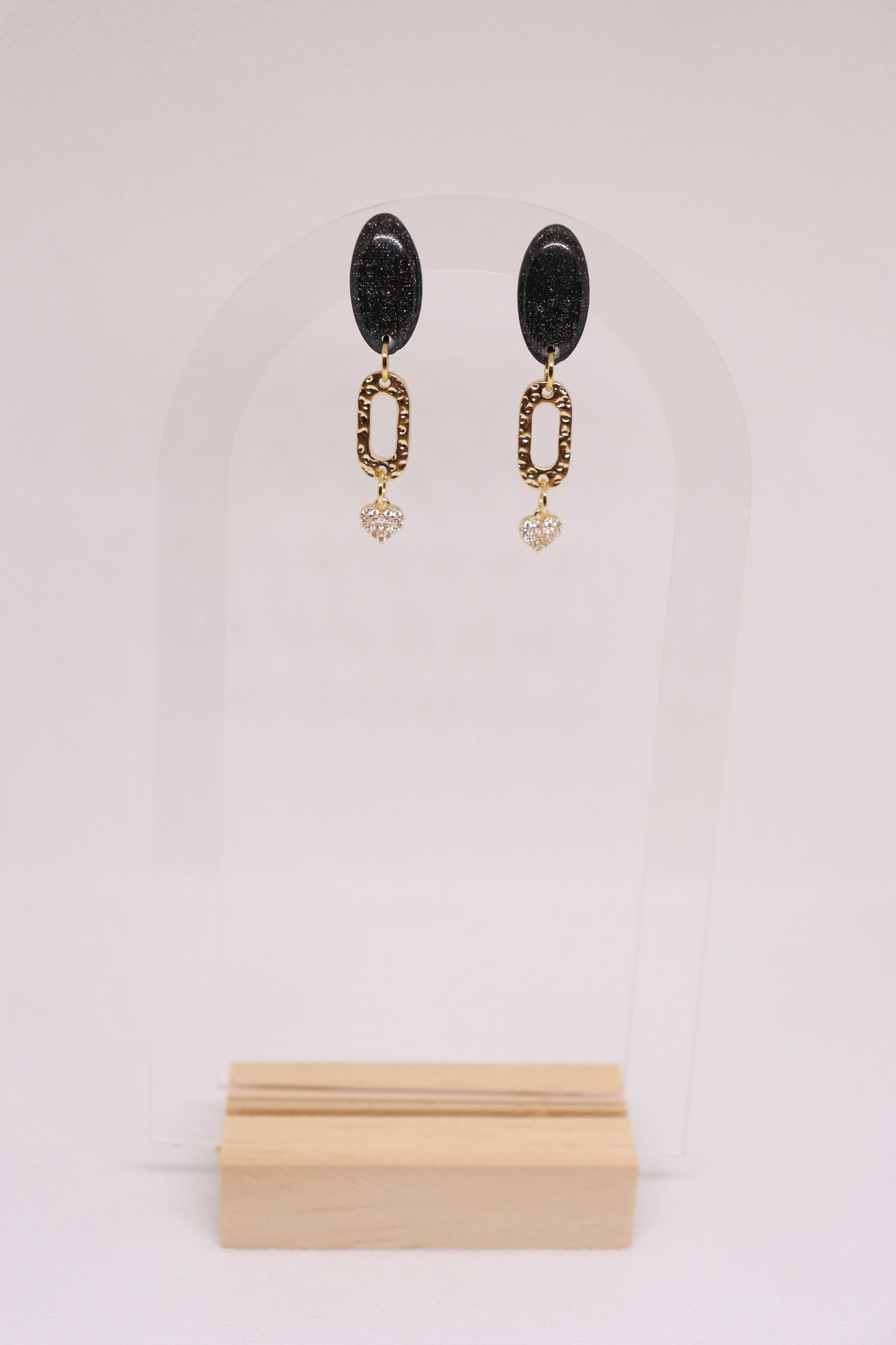 Zwarte oorbellen Liz