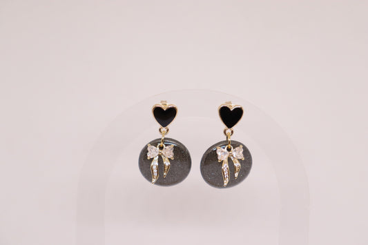 Zwarte oorbellen Clara