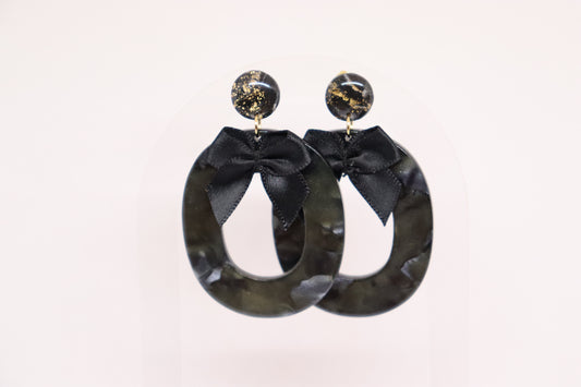 Zwarte oorbellen Ambre