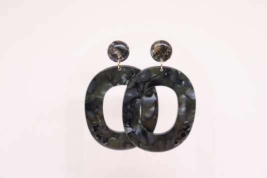 Zwarte oorbellen Ambre