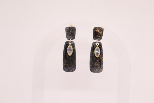 Zwarte oorbellen Luna